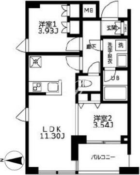 カーザビアンカ 607 間取り図