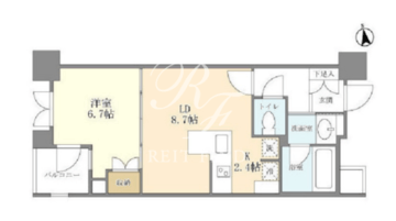 シティハウス東京新橋 907 間取り図