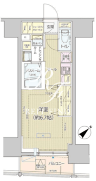 レビスタ白金高輪 902 間取り図