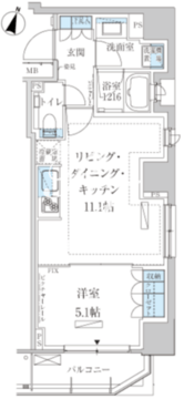 パークアクシス赤坂見附 701 間取り図