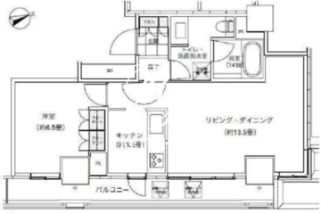 パークキューブ愛宕山タワー 1505 間取り図
