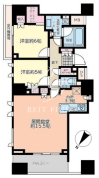 プラウド九段南 15F 間取り図