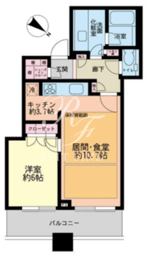 プラウドタワー千代田富士見 7F 間取り図