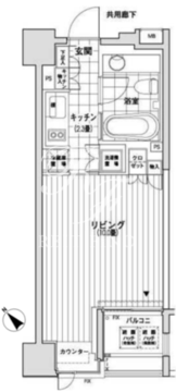カスタリア銀座 805 間取り図