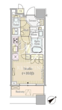 ブリリアタワーズ目黒 S-413 間取り図