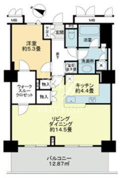 ストーリア品川 2504 間取り図