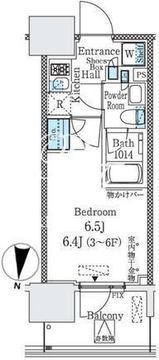 パークキューブ大井町レジデンス 1311 間取り図