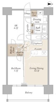 ライトテラス新宿御苑 1804 間取り図