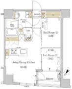 アーバネックス日本橋水天宮 402 間取り図