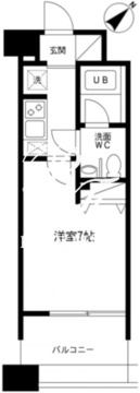 レジディア島津山 706 間取り図