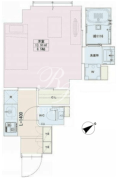 神谷町レジデンス壱番館 1202 間取り図