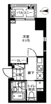 レジディア文京本郷2 801 間取り図