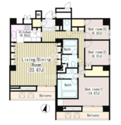 南青山ガーデンコート 701 間取り図 ?>