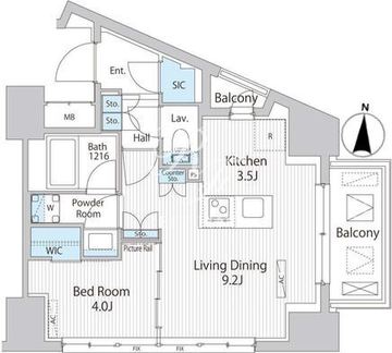 グランシエル南青山 301 間取り図