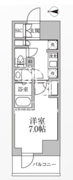 レジディア新御徒町2 711 間取り図