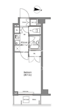 コンフォリア小石川 306 間取り図