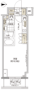 パークハビオ上野3丁目 704 間取り図