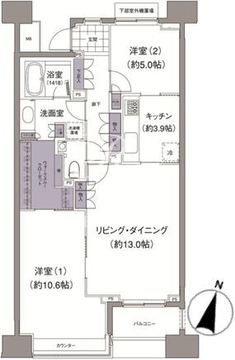 アビティ目黒 205 間取り図