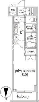 アーベイン早稲田 403 間取り図
