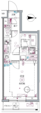 クレヴィスタ高田馬場 205 間取り図