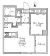 レジディア南品川 414 間取り図