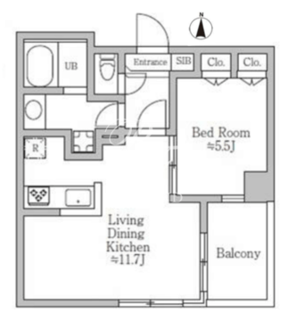 レジディア南品川 414 間取り図