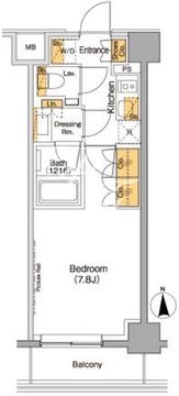ザ・パークハビオ上野御徒町 706 間取り図