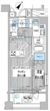 イニシア築地レジデンス 504 間取り図