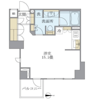 アパートメンツ白金三光坂 507 間取り図