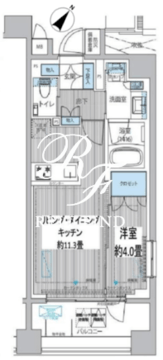 イニシア築地レジデンス 804 間取り図