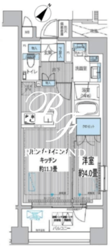 イニシア築地レジデンス 904 間取り図