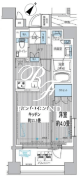 イニシア築地レジデンス 1004 間取り図