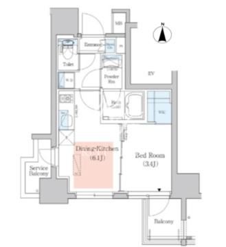 アーバネックス深川木場 205 間取り図