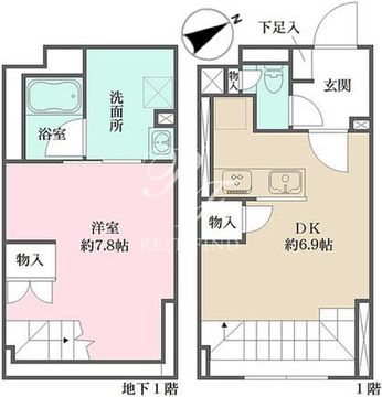 フィーカ大井町 208 間取り図