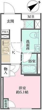 フィーカ大井町 407 間取り図