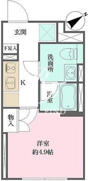 フィーカ大井町 409 間取り図
