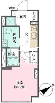 フィーカ大井町 504 間取り図