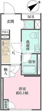 フィーカ大井町 506 間取り図