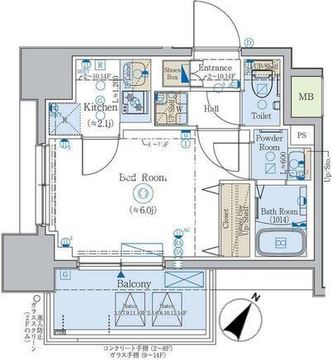 ＳＳ．ＦＬＡＴ北品川 204 間取り図
