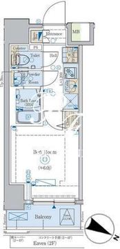 ＳＳ．ＦＬＡＴ北品川 902 間取り図