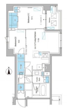 ブラウ大森 606 間取り図