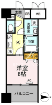 トリオマーレ蔵前 302 間取り図
