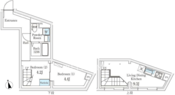フィーカ代々木上原 102 間取り図