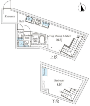 フィーカ代々木上原 202 間取り図