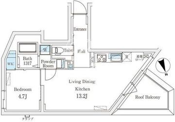 フィーカ代々木上原 301 間取り図