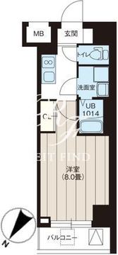 ディームス三ノ輪 503 間取り図