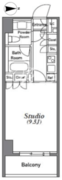 アジリア南麻布J's 303 間取り図