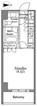 アジリア南麻布J's 303 間取り図