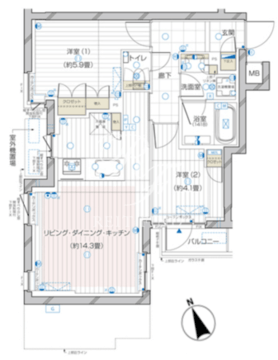 ザ・レジデンス駒込染井 103 間取り図