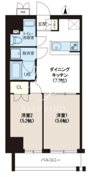レオーネ南千住3 701 間取り図
